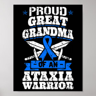 Großes Oma eines Ataxia Krieger Bewusstsein Ribbo Poster