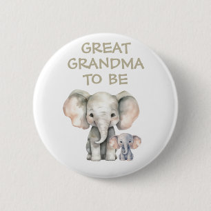 Großes Oma, um Baby Shower Button Wild One zu sein
