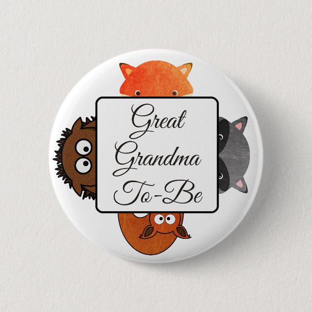 Großes Oma, um Button Fox Woodlands Thema zu sein (Vorderseite)