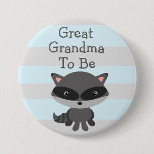 Großes Oma, um Button Raccoon Woodlands Theme zu s