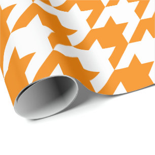 Großes orange und weißes geschenkpapier