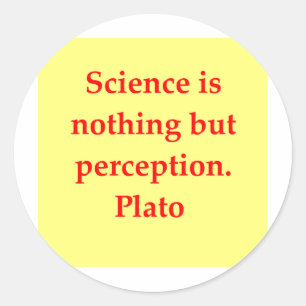 großes Plato-Zitat Runder Aufkleber