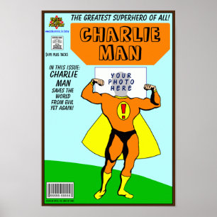 Grosses Poster mit einem Superheld!