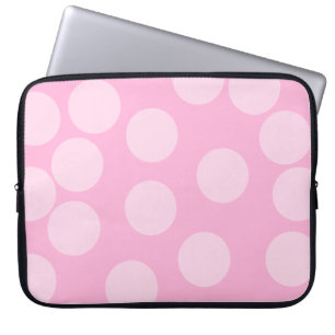Großes Punkt-Muster. Erblassen Sie - Rosa und Laptopschutzhülle