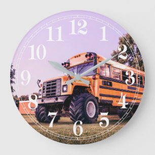 Großes Rad-Schulbus Große Wanduhr