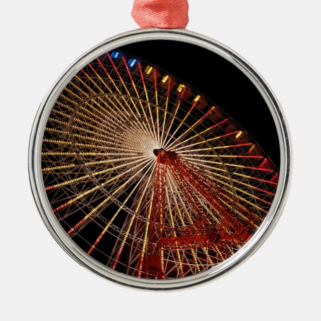 Großes RadFunfair Night.jpg Ornament Aus Metall (Vorne)