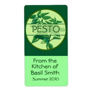 Grosses rechteckiges PESTO-Etikett
