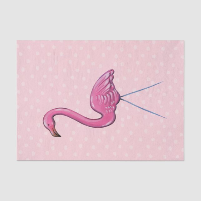Großes rosa Flamingogewebe-Geschenk-Packpapier Seidenpapier (Vorderseite)