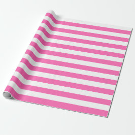 Großes rosa und Weiß Stripes Packpapier