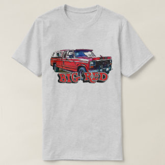 Großes Rot 2-Design höher oben T-Shirt