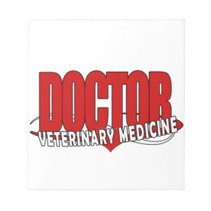 GROSSES ROT DOKTOR-VETERINÄRmedizin Notizblock