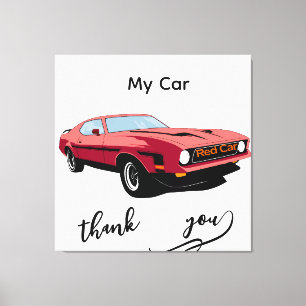 Großes rotes Auto – Mein Autodesign Leinwanddruck