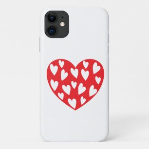 Grosses rotes Herz mit kleinen Herzen Case-Mate iPhone Hülle