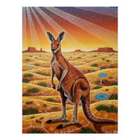 Großes rotes Känguru im australischen Outback