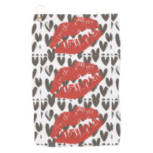 Großes rotes Smooch-Golf-Tuch