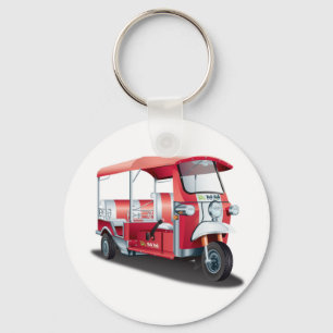 Großes rotes Tuk Tuk! Schlüsselanhänger