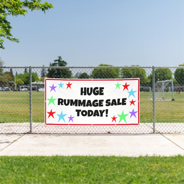 Großes Rummage Verkauf! Banner für farbenfrohe Ste (Insitu)