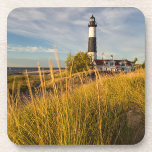 Großes Sable Point Leuchtturm am Lake Michigan Getränkeuntersetzer