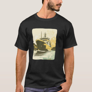 Großes Schiff Grafik Kostüm T-Shirt