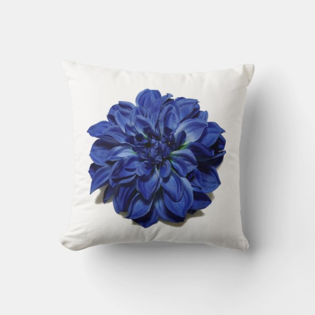 Großes schönes blaues Garten-Blumen-Kissen Kissen (Vorderseite)