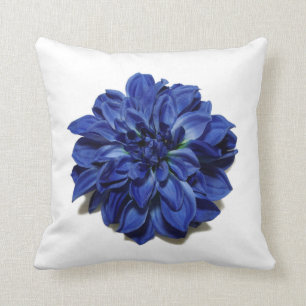 Großes schönes blaues Garten-Blumen-Kissen Kissen