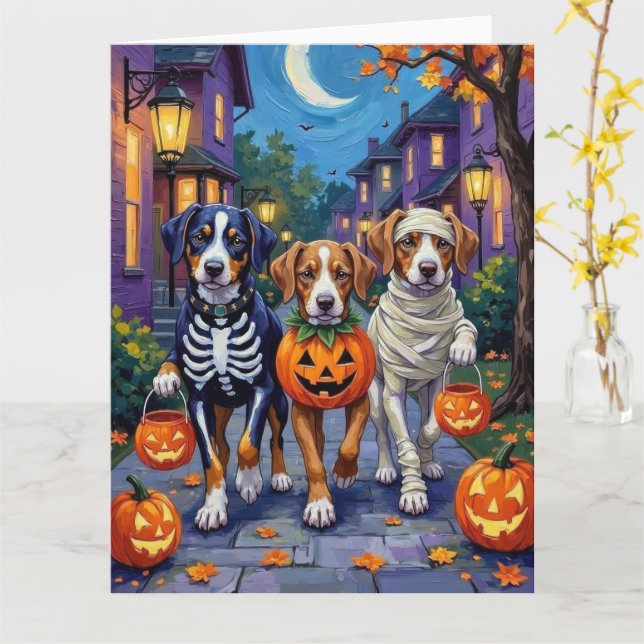 Grosses Schweizer Bergtrick-oder-Treating Hallowee Karte (Gelbe Blume)