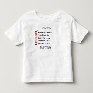 Großes Schwester Ankündigung Shirt