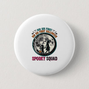 Großes Schwester Halloween-Shirt für ihre erste gr Button