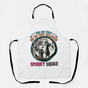 Großes Schwester-Halloween-Shirt für ihre erste gr Schürze