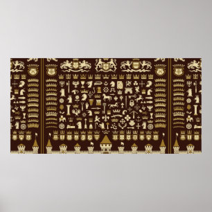 Grosses Set heraldischer Elemente. Poster