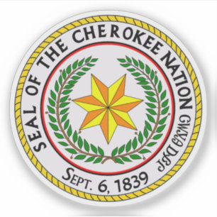 Großes Siegel der Cherokee-Nation und des Stamms,  Aufkleber