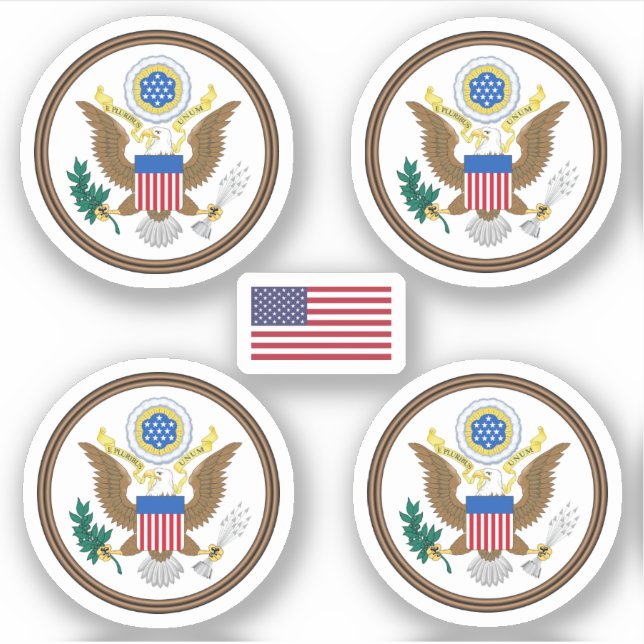 Großes Siegel der USA Aufkleber (Vorderseite)