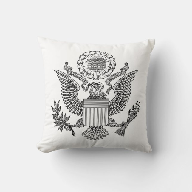 Grosses Siegel der USA (USA) Kissen (Vorderseite)