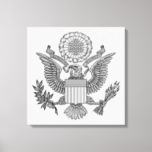 Grosses Siegel der USA (USA) Leinwanddruck (Vorderseite)