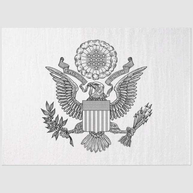 Grosses Siegel der USA (USA) Seidenpapier (Vorderseite)