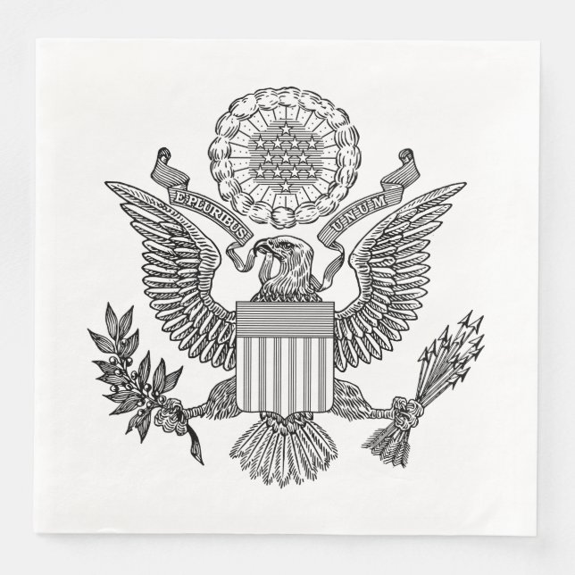 Grosses Siegel der USA (USA) Serviette (Vorderseite)