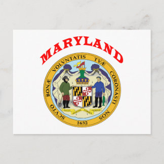 Großes Siegel des Staat Maryland Postkarte