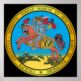 Großes Siegel des Staat von Maryland Poster