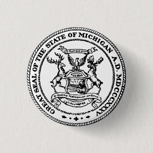 Großes Siegel des Staat von Michigan Button