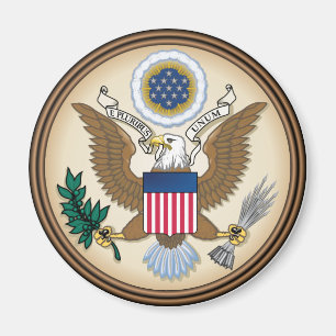 Großes Siegel-offizielles Wappen US Wappenkunde Magnet