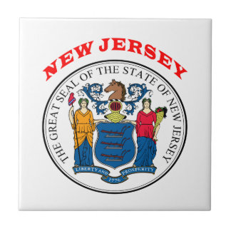 Großes Siegel von Staat New-Jersey Fliese
