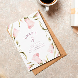 Grosses Spring Boho Wildblume Geburtstagsparty Gir Einladung