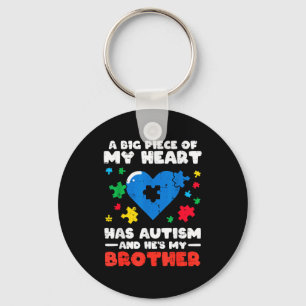 Großes Stück Herz hat einen autistischen Bruder AS Schlüsselanhänger