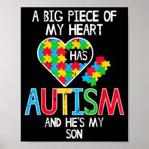 Großes Stück meines Herzens Autismus Sohn Bewussts Poster