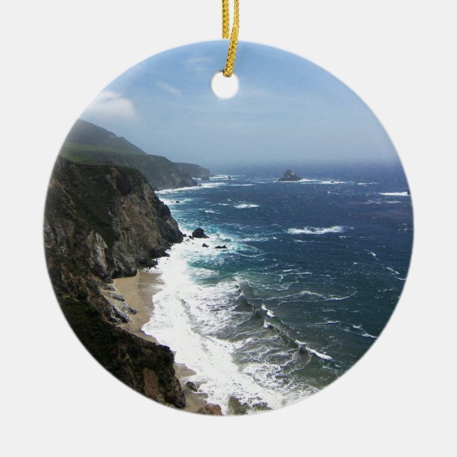 Großes Sur Kalifornien Keramik Ornament (Vorne)