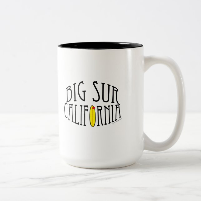 Großes Sur, Kalifornien-Tasse Zweifarbige Tasse (Rechts)