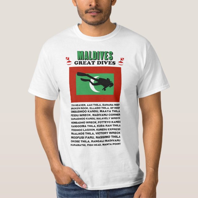 Großes Tauchen Malediven T-Shirt (Vorderseite)