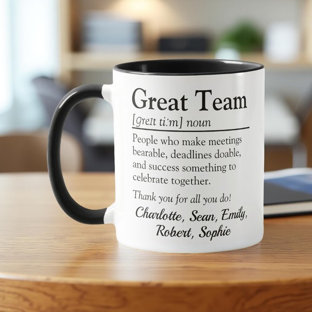 Großes Team - Personalisierte Mitarbeiterbewertung Tasse (Von Creator hochgeladen)
