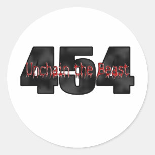 Großes Tier des Block-454 Runder Aufkleber