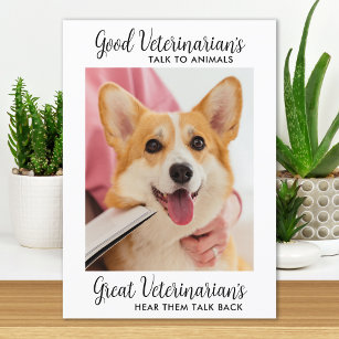 Großes tierärztliches Personalisiertes Hunde-Foto  Dankeskarte